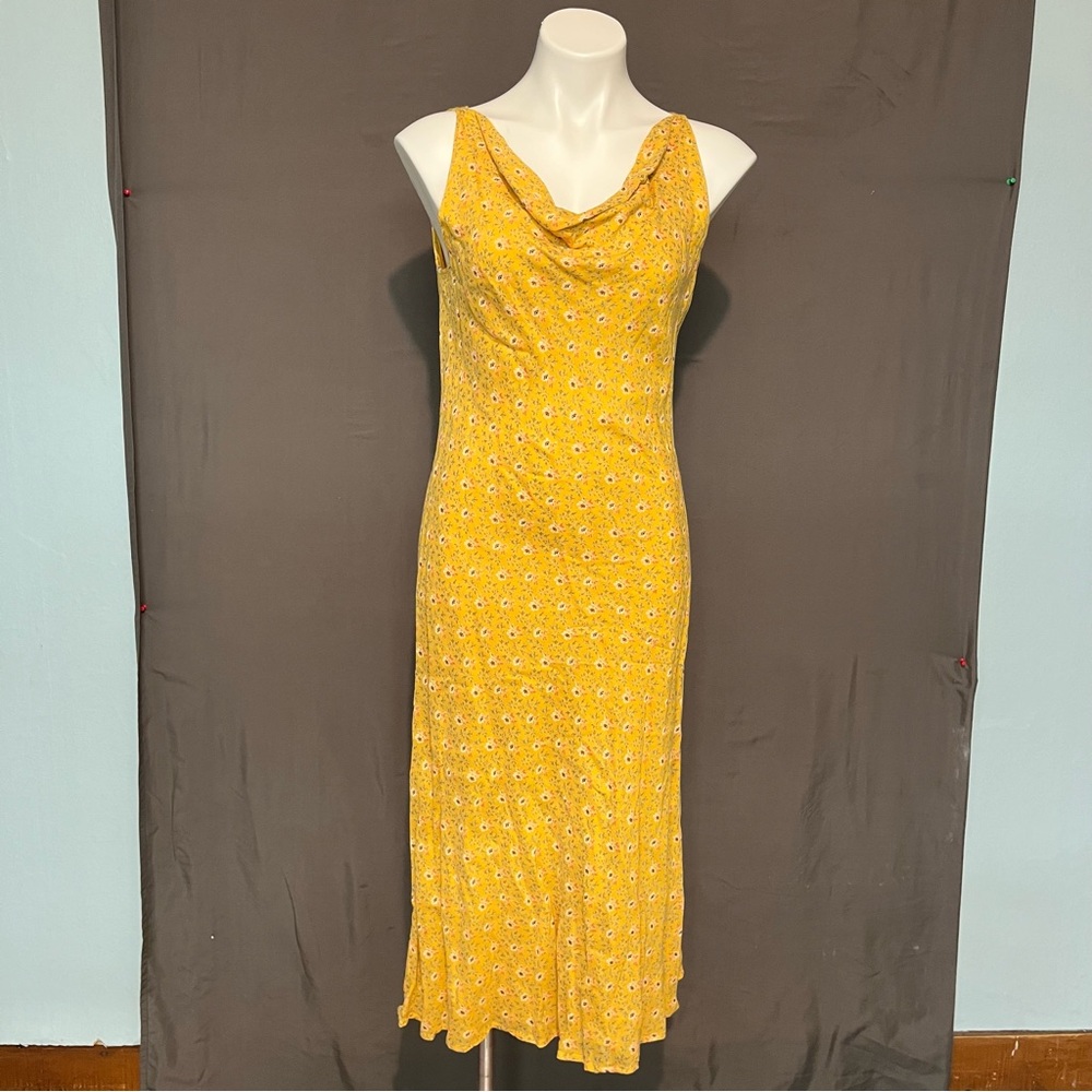 Vintage APRIL CORNELL Yellow Floral Dress Cottage Core farm house set - Picture 3 of 14